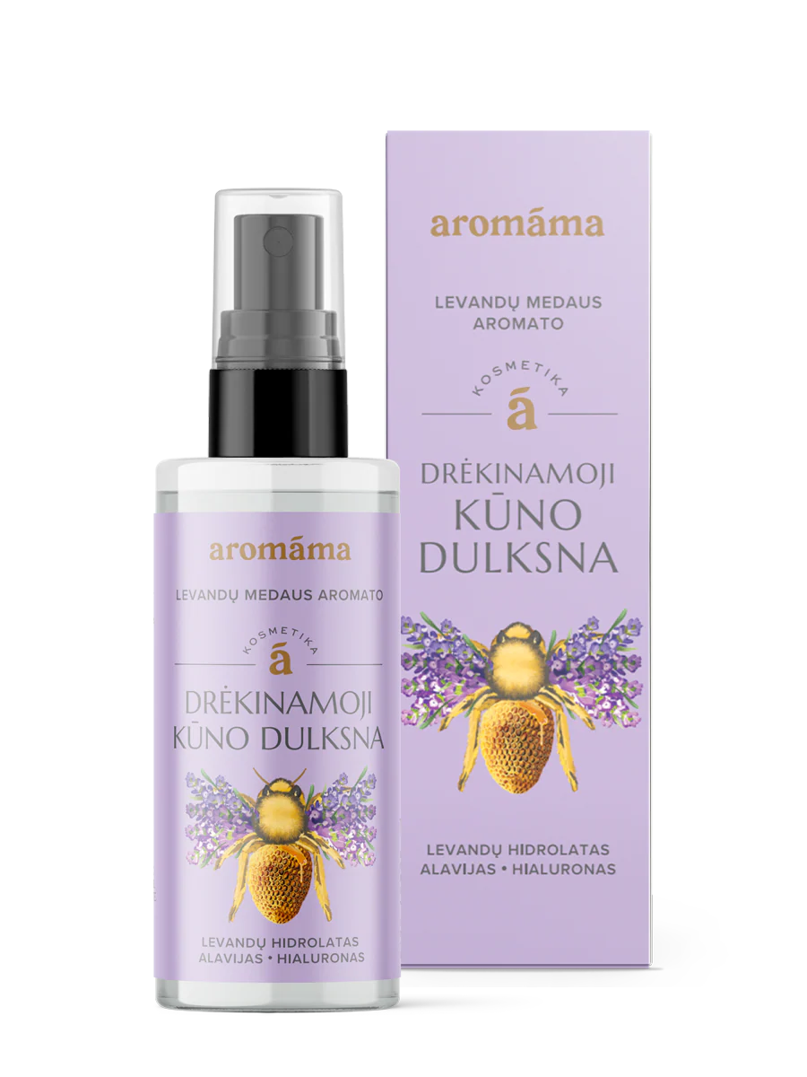 Fuktighetsgivende kroppsspray med duft av lavendel og honning (kommer 17.11)