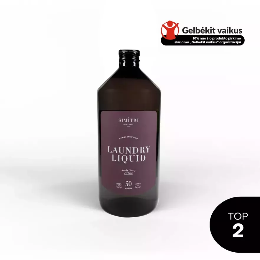 SIMITRI flytende vaskemiddel med probiotika, Smoky Cherry, 1 l (50 vask).