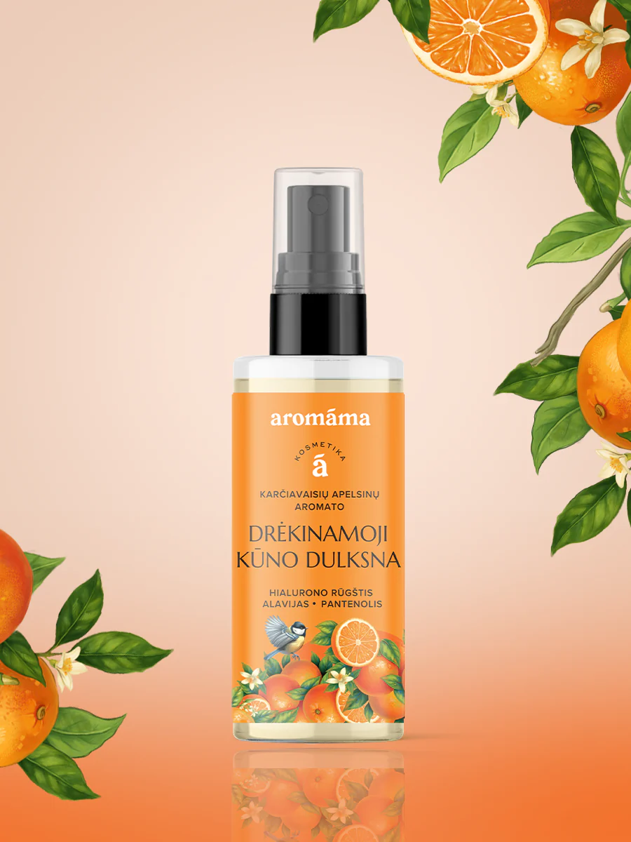 Fuktighetsgivende kroppsspray med duft av bitre appelsiner