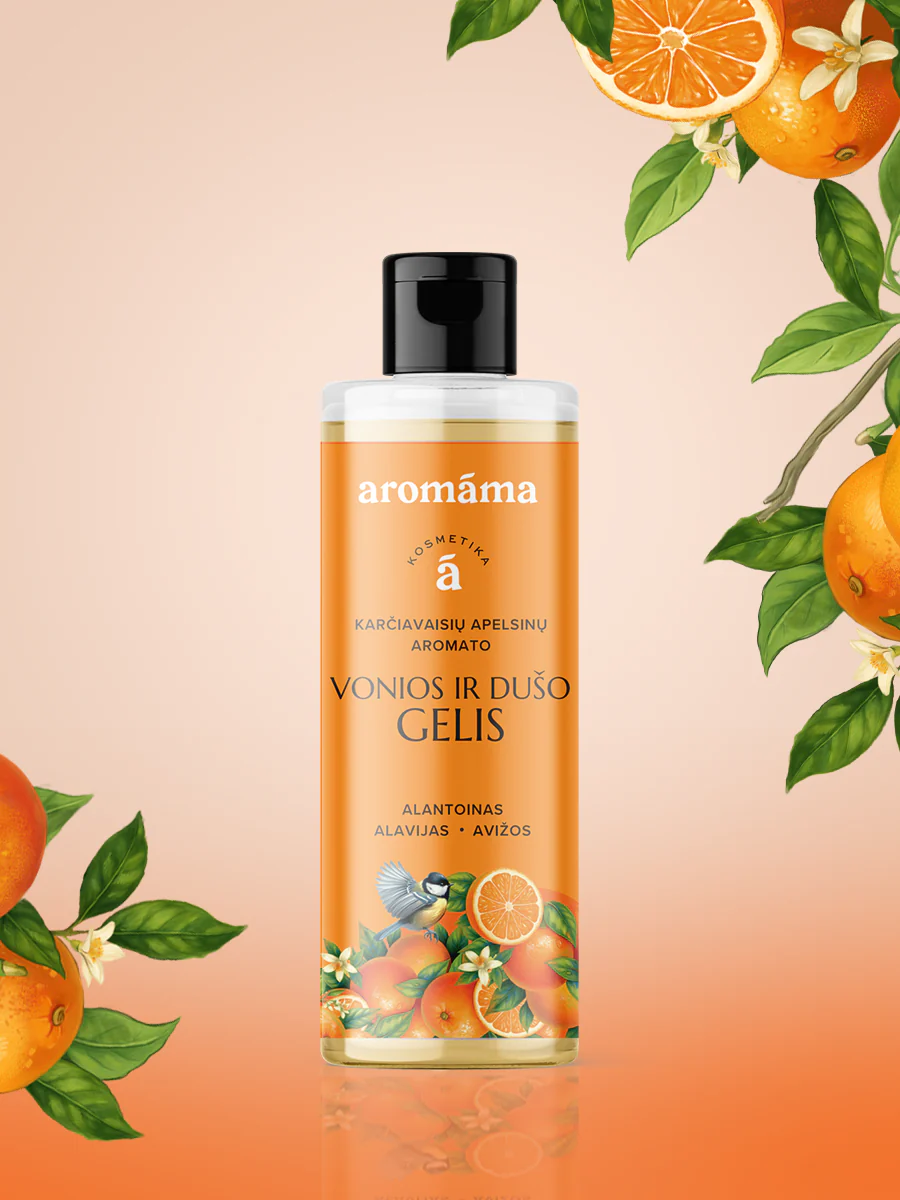 Dusj- og badesåpe med duft av bitre appelsiner
