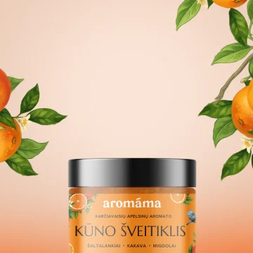 Kroppsskrubb med duft av bitre appelsiner