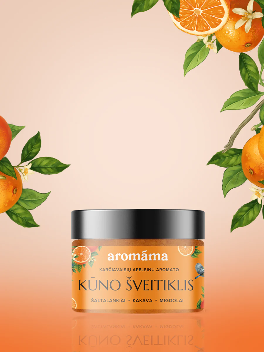 Kroppsskrubb med duft av bitre appelsiner