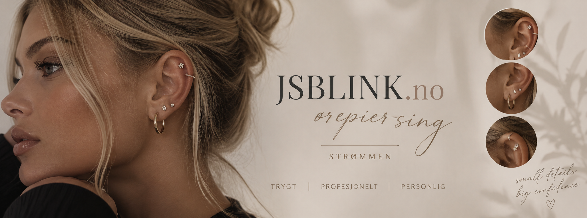 JSBlink ørepiercing i Strømmen